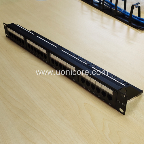 FLUKE passthrough cat5e 24 ports patch panel